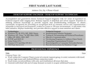 Sample Resume for Experienced Desktop Support Engineer Desktop Support Engineer Resume Template Premium Resume
