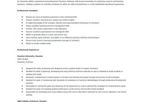 Sample Resume for Experienced Lecturer In Computer Science Professors Resume Pertamini Co