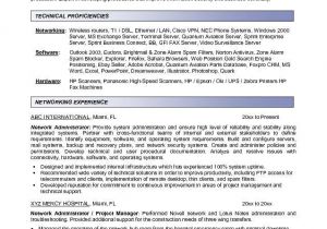 Sample Resume for Experienced Network Administrator Network Administrator Resume