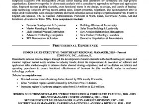 Sample Resume for Experienced Sales Professional Sample Resume format for Experienced Sales Executive