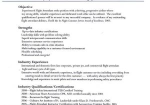 Sample Resume for Flight attendant Position Flight attendant Chronological Resume