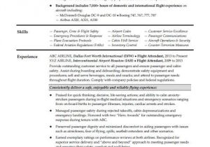 Sample Resume for Flight attendant Position Flight attendant Resume Sample Monster Com