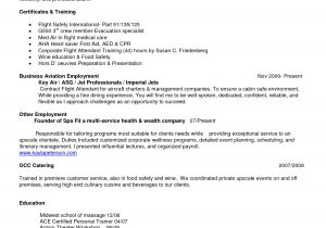 Sample Resume for Flight attendant Position Sample Objective Full Time Corporate Flight attendant Job