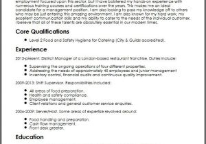 Sample Resume for Food and Beverage Supervisor Food and Beverage Manager Cv Sample Myperfectcv