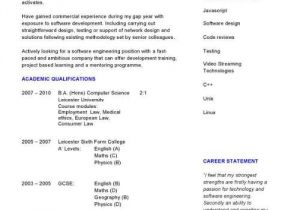 Sample Resume for Fresh Graduate Civil Engineering Graduate software Engineer Cv Sample How to Write A Cv