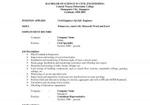 Sample Resume for Fresh Graduate Civil Engineering Sample Resume for Civil Engineer Fresh Graduate Resume Ideas