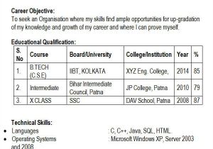 Sample Resume for Freshers Engineers Pdf Download Best Resume format for Freshers Computer Engineers