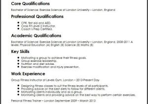 Sample Resume for Gym Instructor Group Fitness Instructor Cv Sample Myperfectcv