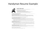 Sample Resume for Handyman Position How to Download Handyman Resume Samples for Handyman Job
