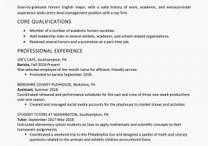 Sample Resume for High School Graduate with Little Experience Resume Sample Resume for College Student with Little