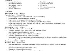 Sample Resume for Housekeeping Job In Hotel Housekeeper Resume Examples Created by Pros