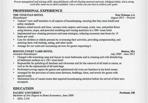 Sample Resume for Housekeeping Job In Hotel Housekeeping Cleaning Resume Sample Resume Genius