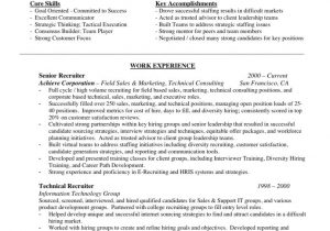 Sample Resume for Hr Recruiter Position Hr Recruiter Free Resume Samples Blue Sky Resumes