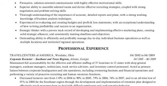 Sample Resume for Hr Recruiter Position Sample Resumes Hr Recruiter or Human Resources Recruiter