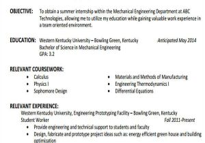 Sample Resume for Internship In Mechanical Engineering 25 Generic Engineering Resume Templates Free Premium