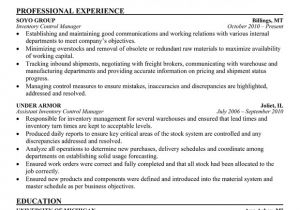 Sample Resume for Inventory Manager Inventory Resume Examples Resume Ideas