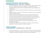 Sample Resume for Investment Banking Analyst Investment Banking Analyst Resume Samples Qwikresume