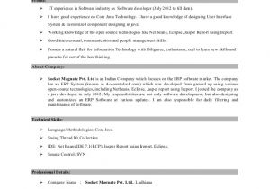 Sample Resume for Java Developer 2 Year Experience Printable Sample Resume for Java Developer 2 Year