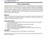 Sample Resume for Linux System Administrator Fresher System Administrator Cv