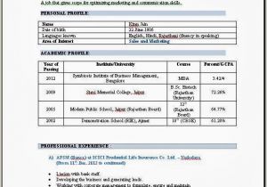 Sample Resume for Mba Marketing Experience Mba Sales and Marketing Resume