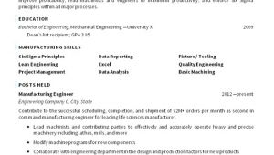 Sample Resume for Mechanical Production Engineer Manufacturing Resume Examples Best Resume Collection