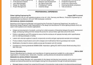 Sample Resume for Mechanical Production Engineer Mechanical Production Engineer Resume Talktomartyb