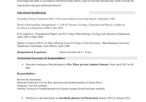 Sample Resume for Microbiologist Microbiology 8 Resume