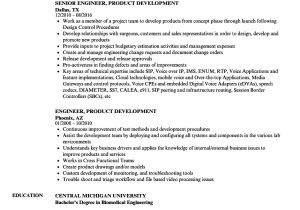 Sample Resume for New Product Development Engineer Engineer Product Development Resume Samples Velvet Jobs
