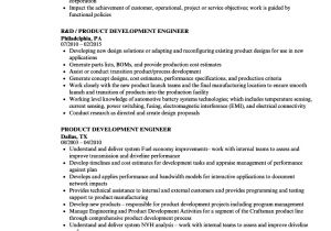 Sample Resume for New Product Development Engineer Product Development Engineer Resume Samples Velvet Jobs