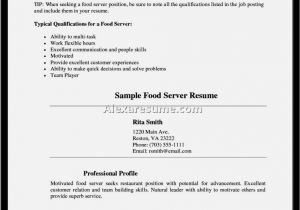 Sample Resume for No Experience Applicant Application Letter for Waitress with No Experience