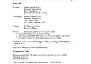 Sample Resume for Non Experienced Applicant Simple Job Application Letter Sample Filipino Https