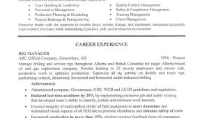 Sample Resume for Oil Field Worker Oil Field Job Resume Sample by Cando Career Coaching