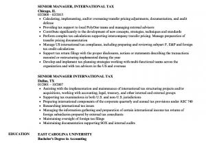 Sample Resume for Overseas Jobs Senior Manager International Tax Resume Samples Velvet Jobs