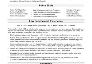 Sample Resume for Police Officer with No Experience Police Officer Resume Sample Monster Com