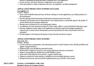 Sample Resume for Production Support Analyst Application Production Support Resume Samples Velvet Jobs