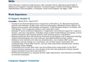 Sample Resume for Production Support Analyst It Support Analyst Resume Samples Qwikresume