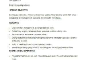Sample Resume for Project Manager In Manufacturing Manufacturing Resume Template 26 Free Samples Examples