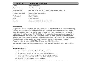Sample Resume for Qtp Automation Testing Free Sample Resume for Manual Testing Professional Of 2 Yr