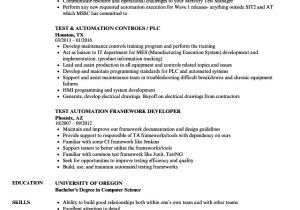 Sample Resume for Qtp Automation Testing Test Automation Resume Samples Velvet Jobs