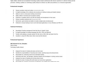 Sample Resume for Quality Analyst In Bpo Quality Analyst Resume Resume Badak
