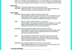 Sample Resume for Recent College Graduate with No Experience Cool Sample Of College Graduate Resume with No Experience