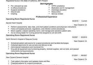 Sample Resume for Registered Nurse Position Best Operating Room Registered Nurse Resume Example