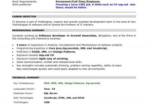 Sample Resume for Sap Abap 1 Year Of Experience Sample Resume for Sap Abap 1 Year Of Experience New Fresh