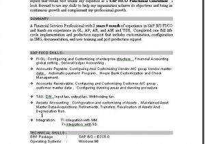 Sample Resume for Sap Mm Consultant Sample Resume Sap Consultant How to Write A Good Document