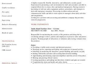 Sample Resume for Security Guard Pdf Security Guard Resumes 10 Free Word Pdf format