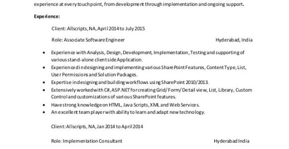 Sample Resume for Sharepoint Developer Sharepoint Developer Resume