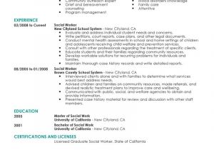 Sample Resume for social Worker Position Best social Worker Resume Example Livecareer