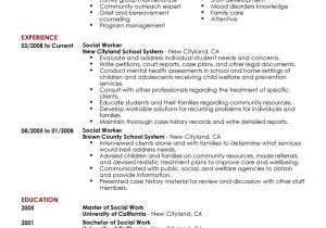 Sample Resume for social Worker Position Best social Worker Resume Example Livecareer