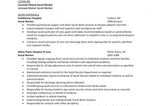 Sample Resume for social Worker Position Sample Resume Hospital social Worker Winning Answers to