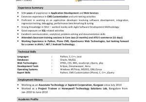 Sample Resume for software Engineer with 1 Year Experience Colorful Sample Resume for 1 Year Experienced Java